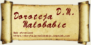 Doroteja Malobabić vizit kartica